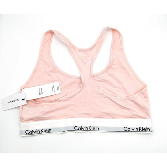 Calvin Klein Women’s Light Pink Modern Cotton Raceback Logo Bralette XL NWT - Picture 5 of 6
